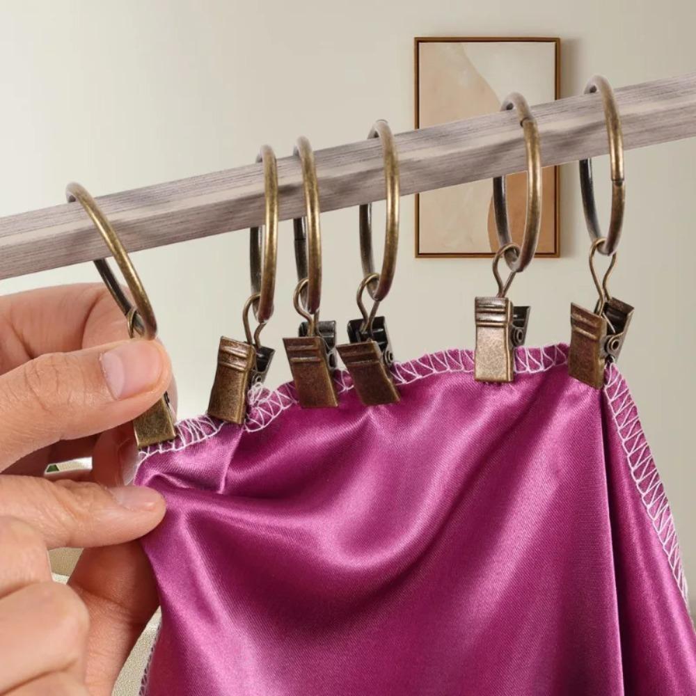1-50 buc. Inele cu cleme pentru perdea pentru agățat perdele, fotografii, pălării, suport din sârmă cu decorațiuni vintage rezistente la rugină, cleme pentru depozitare DIY pentru casă