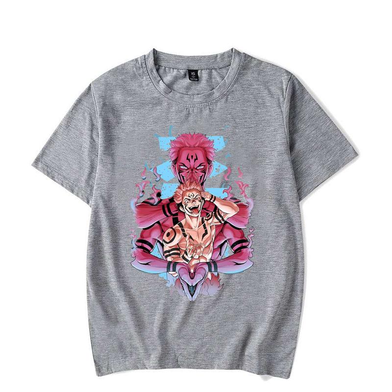 New Anime Ryomen Sukuna Print T-shirt Women's Men's Fashion Casual Summer Unisex Anime Short Sleeve Shirts Tee