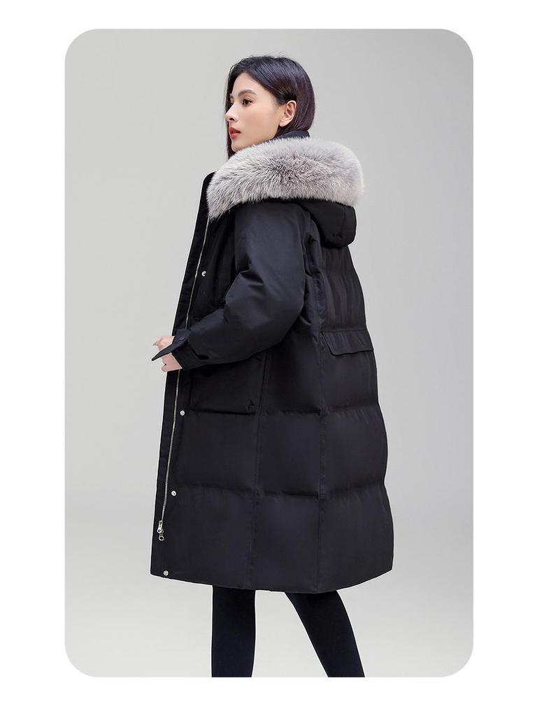 Women's Elegant Winter Down Coat - 2025 Fashion, Warm White Duck Down, Thick, High-End, Cold-Proof, Stylish Jacket