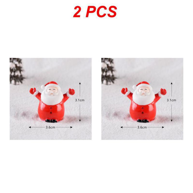 Christmas Figurines Dollhouse Ornament Home Decorations Fairy Garden Micro Landscape Deer Xmas Tree Santa Claus Snowman