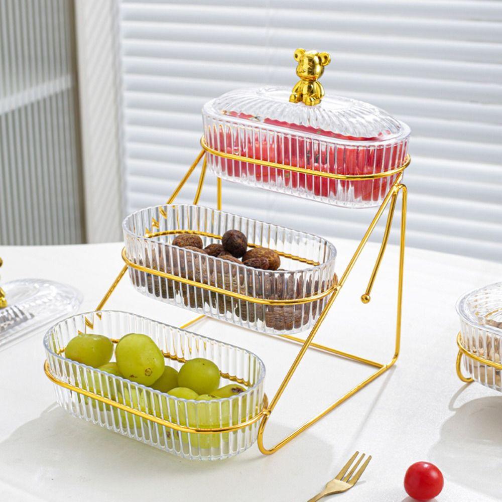 With Lid Fruit Tray Exquisite Storage Can Miscellaneous Organizer Snack Storage Box Dried Fruit