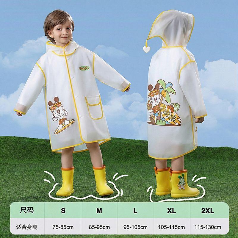 Bobdog Kids Raincoat Boys Girls Toddler Rain Suit with Backpack Cover for Kindergarten Elementary School Waterproof Rain Poncho