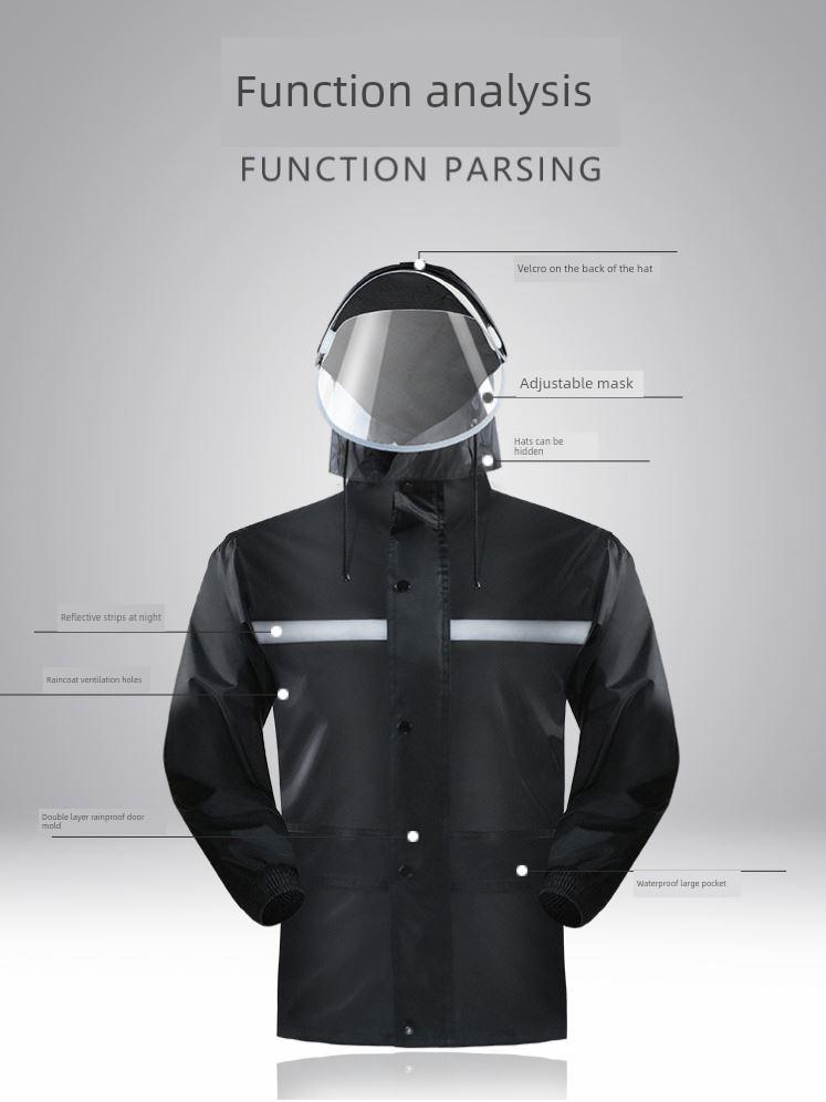 Motorcycle Raincoat Top Single-Piece Split Set Raincoat Rain Pants Men's Rainstorm Prevention Riding Protective Express Delivery outside Buy ^