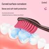 Benou Curved Adult Toothbrush Set - Cute Strawberry/Bear Design, Soft Bristles, Gum Protection, Two-Piece.