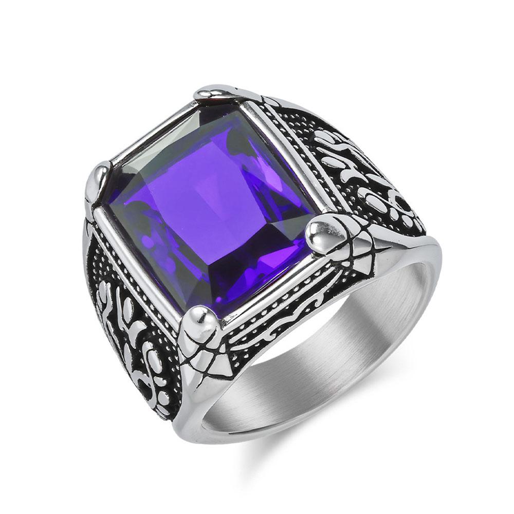 

Мужское кольцо 2025 Vintage Tulip с инкрустацией драгоценными камнями, кольцо с персональной гравировкой 12