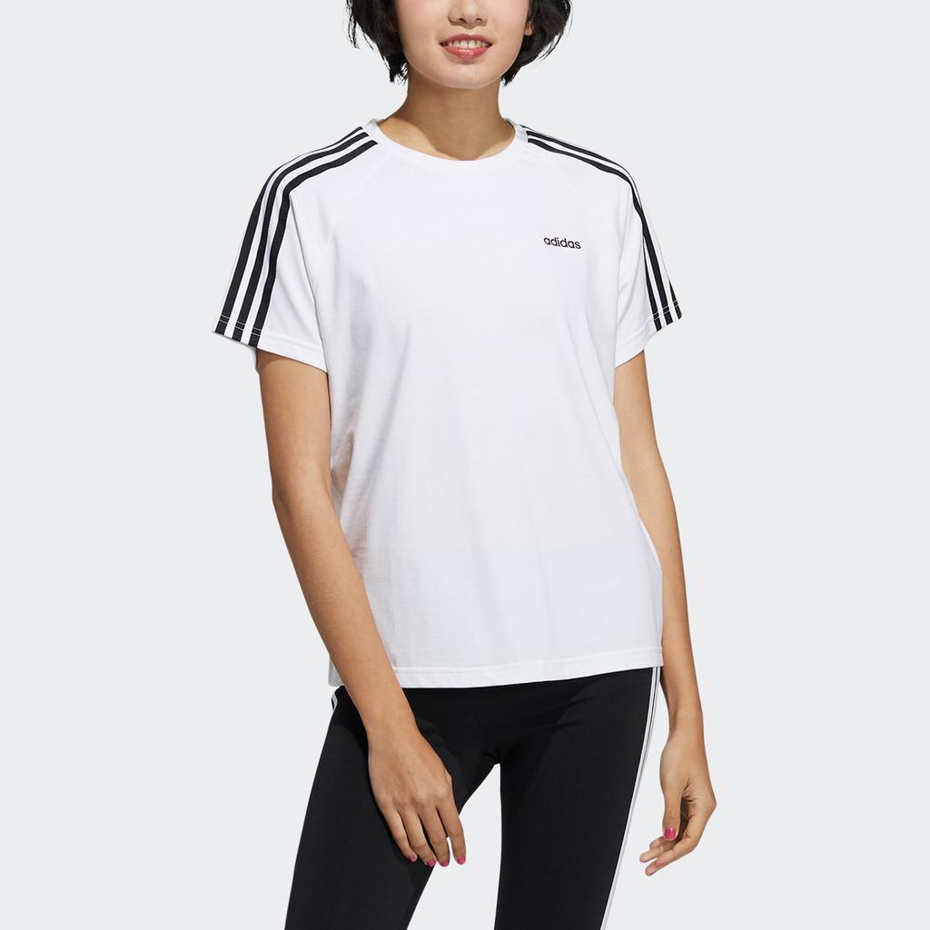 Adidas Neo Essential 3-Stripes Sports Tee Women Tops White H65453