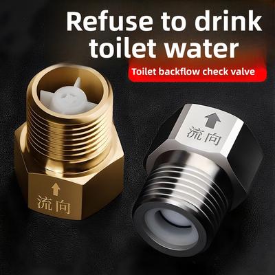 Válvula antirretorno de acero inoxidable para inodoro, válvula de retención de agua para inodoro, válvula de retención para accesorios de baño