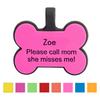 Silicone Bone-Shaped Dog Tag & Military-Style Pendant for Pet Engraving