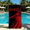 C-Coca-Cola-ES Modny Ręcznik z Logo Na Kemping Plażę Super Chłonny Szybkoschnący Letni Ręcznik