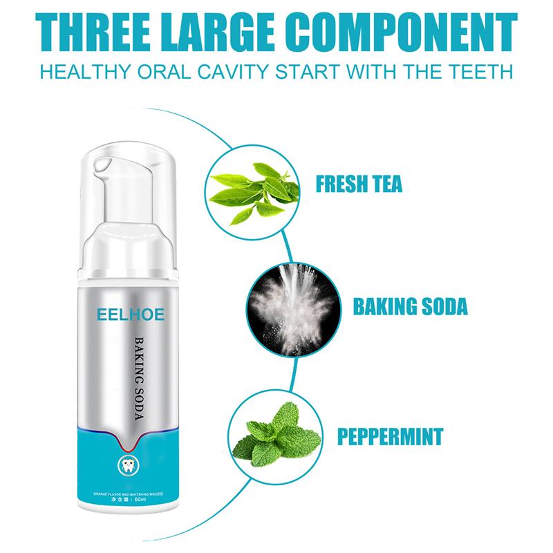 Koupit EELHOE Baking Soda Teeth Whitening Fluoridefree Mousse Foam Toothpaste Deep Clean