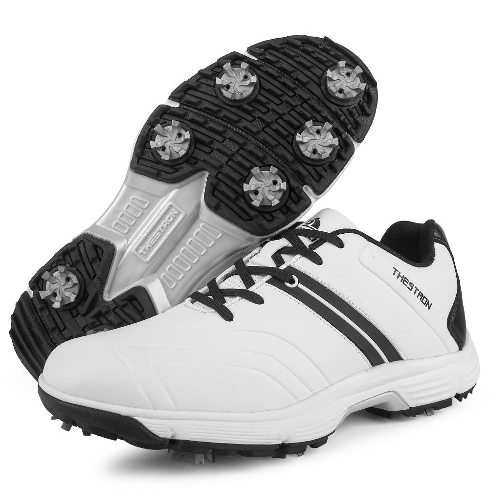 Men s 517 Breathable Lace-up Golf Shoes with Spikes 43