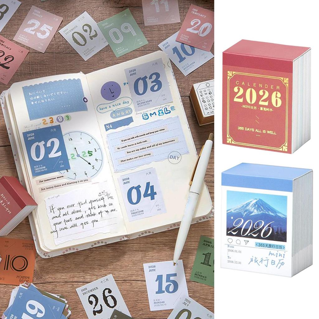 2026 Mini Calendar Daily Tear-Off Portable Agenda 2026 Daily Calendar Mini Planner for Planning Schedule Appointment Home School
