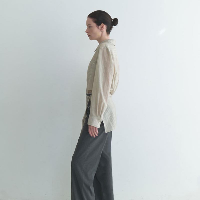 On On Wrap Skirt Set Stripe Shirt New6mb318