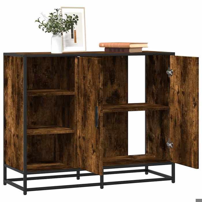 VidaXL Buffet chêne fumé 92x35x76 cm bois d'ingénierie 849021