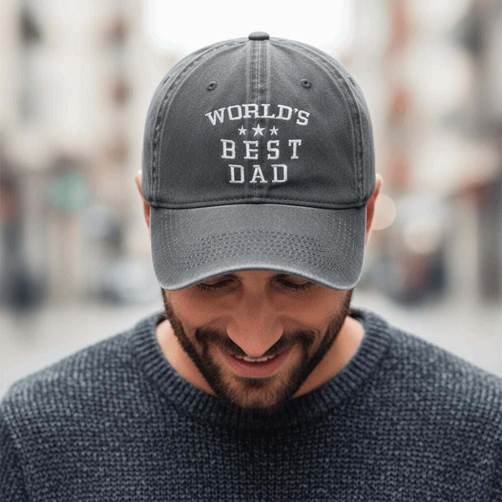 Adjustable World's Best Dad Caps Vintage Baseball Cap Fashion Outdoor Sunscreen Hats  Father's Gift