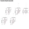 4/6Pcs Funny Angel Snowflake Xmas Pendant Acrylic Transparent Christmas Tree Decoration Festival Party Decor Christmas