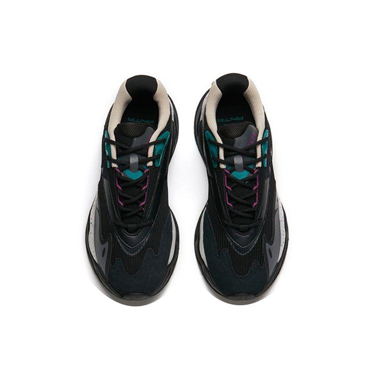 Anta Pulse Lässig Strapazierfähig Leicht Low-Top Dad Schuhe Herren Sneaker Schwarz Lila 112148833R-1