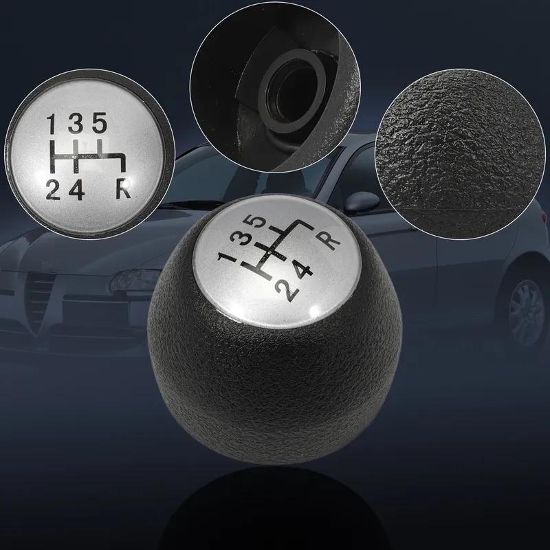 

5 Speed Black Glossy Plate ABS Plastic Handle Manual Gear Lever Knob Compatible with Alfa Romeo 147 156 GT
