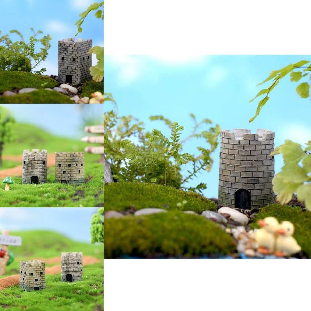 Authentic Resin Castle Wall Gateway Ornament For Aquascaping And Succulent Pots