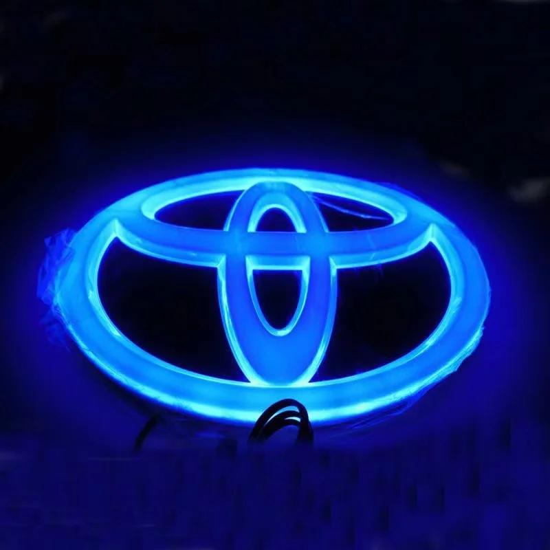 High quality 4D Car Front Grille Trunk Logo LED Light Retrofit for Toyota Hilux Prius Avensis Auris Corolla Camry RAV4 VIOS SIEN FO1