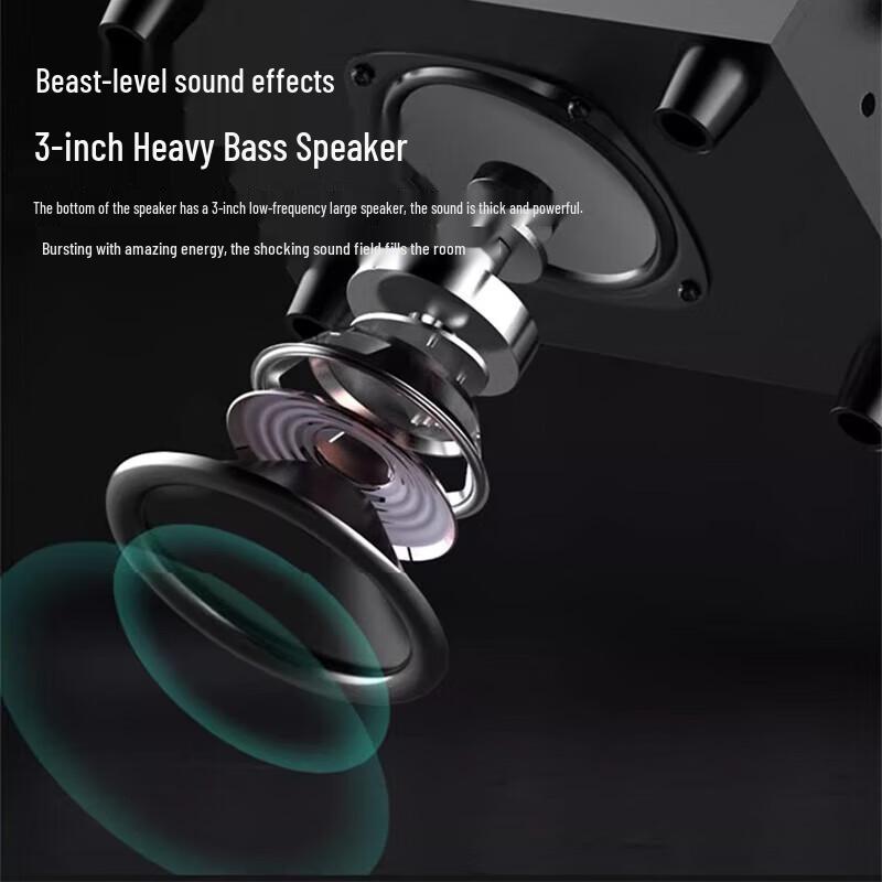 SainTronic H2 2.1 Channel Multimedia Desktop Speakers CN Plug (adapter Included)