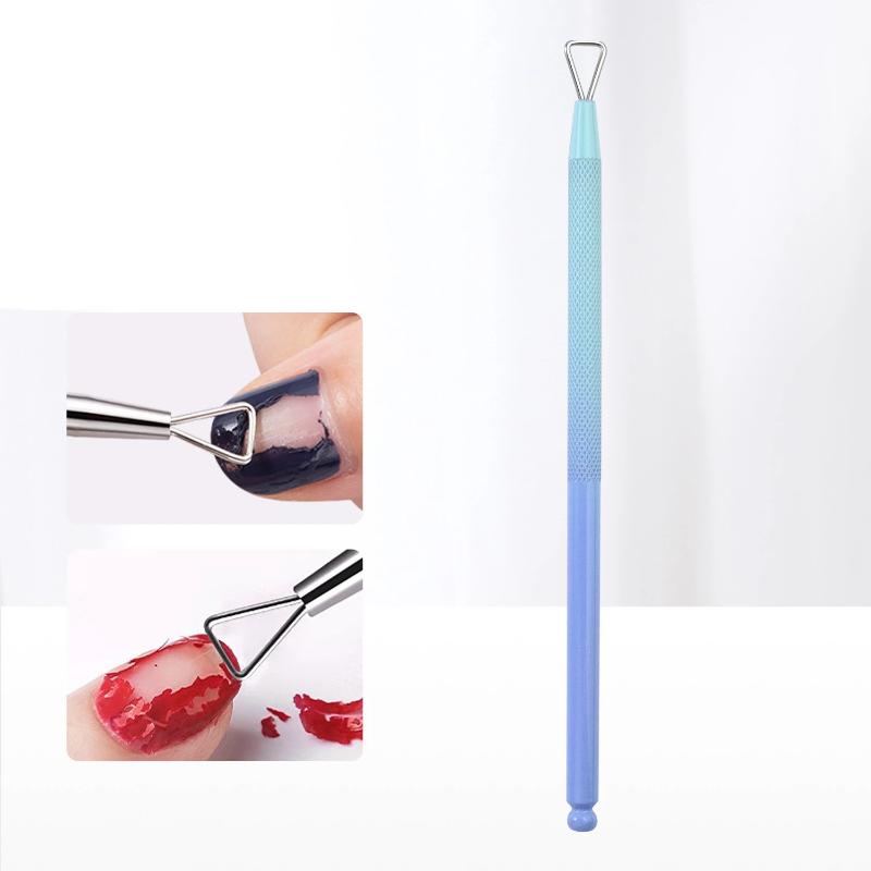 High Strength Stainless Steel Nail Polish Remover Tool Anti-deform Gel Nail Scraper Cuticle Pusher for Commercial Salons