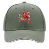Red Cardinal Bird Snowy Berry Branch Winter Art Sandwich Baseball Cap Sun Cap Outdoor Workouts Hat