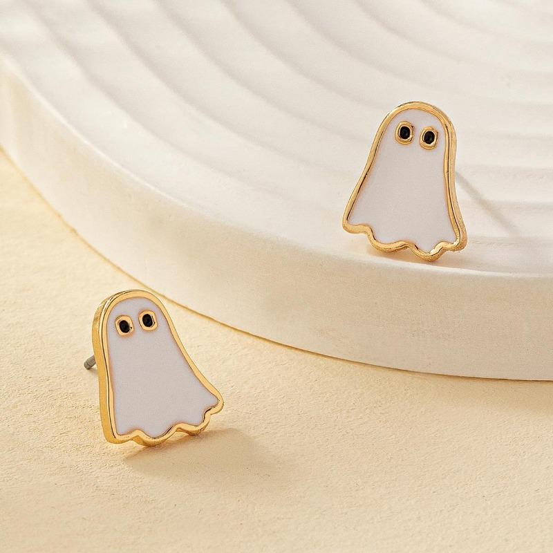 Women'S Halloween Fashion A Variety Of Minimalist Niche Designs Ghost Earrings Party Party