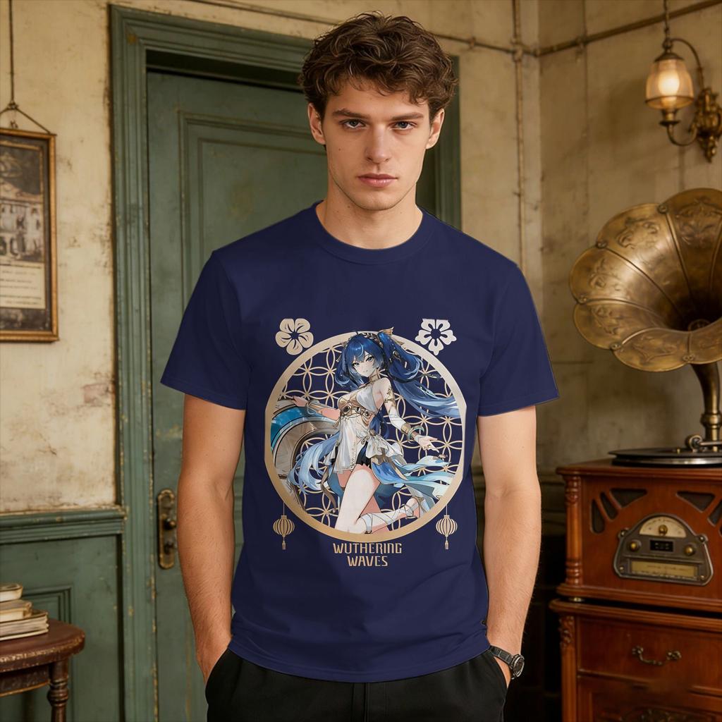 Iuno Wuthering Waves Tshirt Summer Aesthetic Tshirts 100 Cotton Trending Tee Shirt For Unisex Design Tops