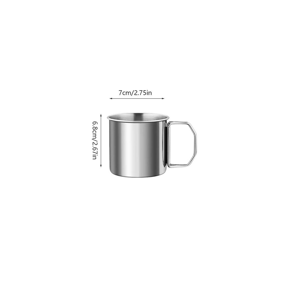 

High-quality stainless steel camping cup with lid, foldable outdoor drinking cup, available in four sizes, suitable for outdoor