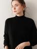 Women's Cashmere Half-High Neck Knit Sweater - Versatile, Loose-Fit, Slimming, Warm Base Layer