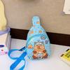 Cartoon Capybara Backpack Crossbody Bag Cute Printed Chest Bag  Storage Bag For Kids Portable Gift For Girls Boys