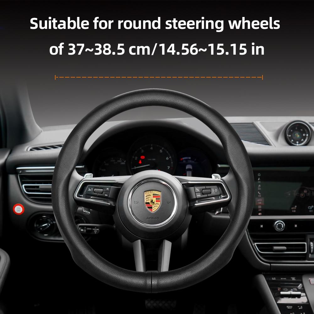 Para Cubierta de Volante Porsche Ultra - Fina Piel de Microfibra Transpirable Cayenne Macan Panamera Taycan 718 911