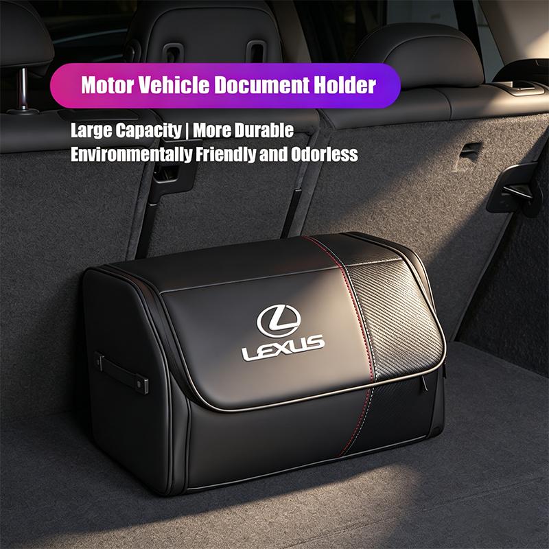For Lexus F SPORT IS250 IS200 CT200h GS300 LS430 RX450h Key Chain Car Trunk Organizer Box Foldable Storage Bag Tidying Tools