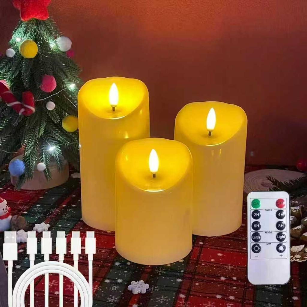 USB Rechargeable LED Candle Lamp with Remote Control for Weddings, Concerts, and Restaurants