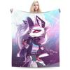 Kawaii Loona  Anime Blanket Helluva Boss Super Soft Fashion Plush Throw Blanket For Child Home Decor Flannel Bedspread Bed Cover