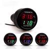 USB Evrensel Araba SUV Şarj Cihazı Çift Adaptör 12V 24V Dijital Voltmetre Termometre 2in1 Araba Akü Monitörü Volt Sıcaklık Ölçer