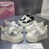 Thick-soled Lace Inner Height-increasing Muffin Mesh Shoes Women's Mesh Surface Is Hollowed Out, Light and Thin, Summer New Little White Shoes Women