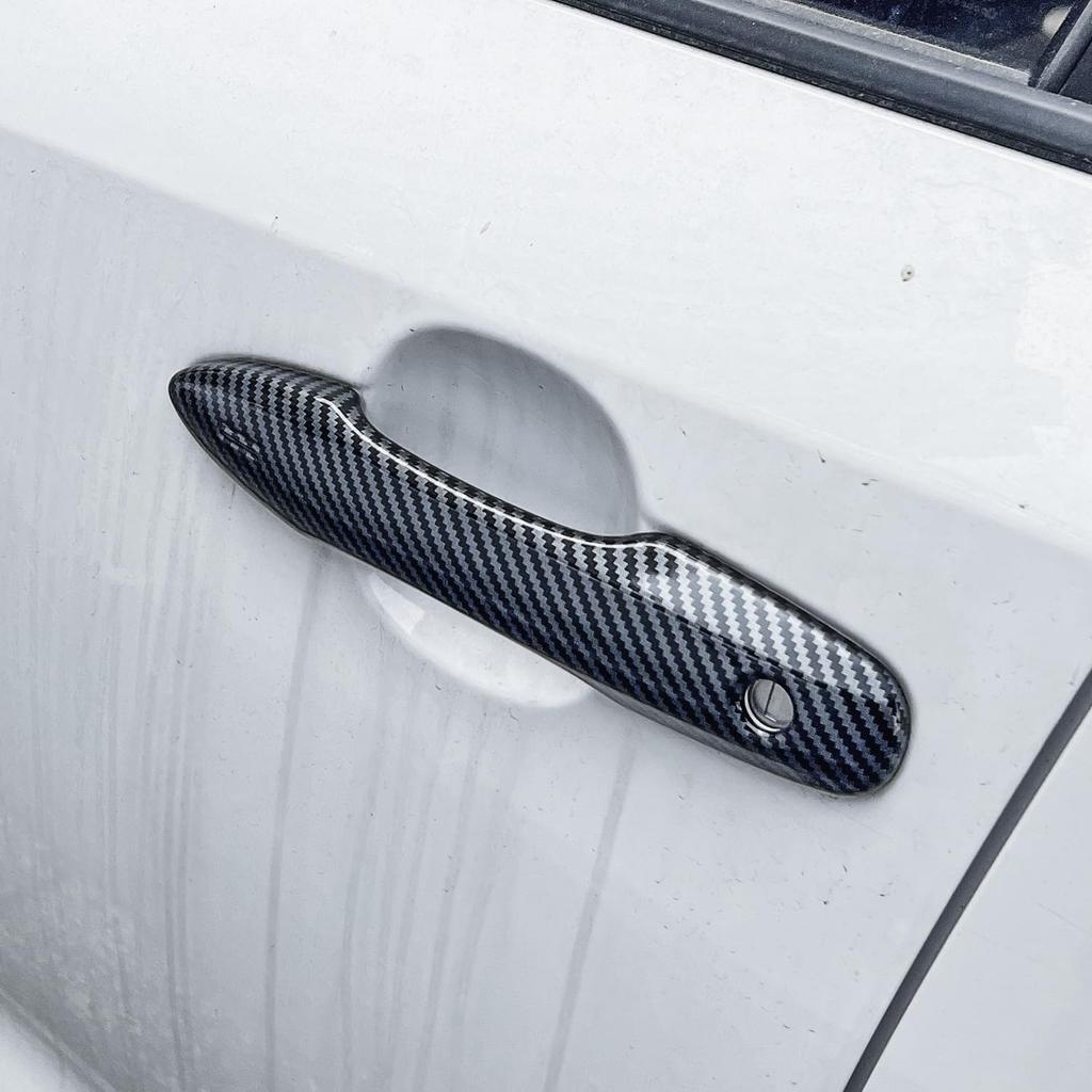 YINGTUU Car Snap-On Door Handle Cover For Toyota Camry 2018      2024 2025 Exterior Accessories Protection Stickers Sport Decals(Carbon Fiber Grain)