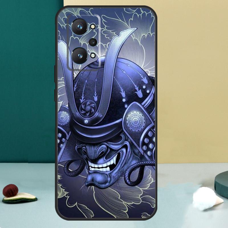 Samurai Mask Warrior Helmet For Realme GT 7 Pro GT 5 6 6T C67 C61 C55 C53 C51 C21Y C25S C75 10 11 12 13 14 Pro Plus Case