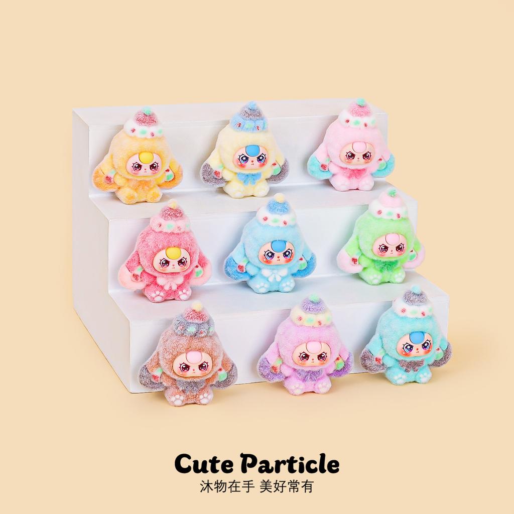 9pcs/Set Mini Baby Three Figure Toy Rabbit Figurine Desktop Decoration Model Ornaments Toys Boys Girls Christmas Gifts