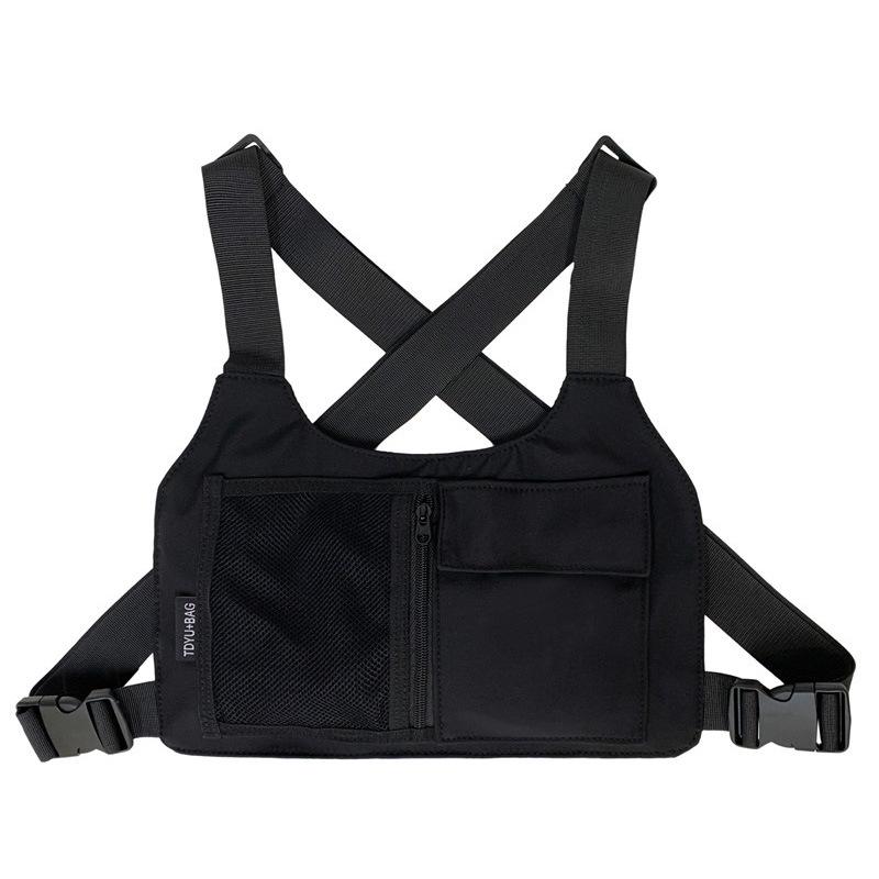 

Trendy Unisex Tactical Vest Bag: Functional Street Style Backpack & Multifunctional Waist/Chest Bag чёрный