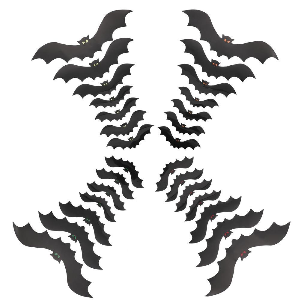 28 Stück Aufkleber Magnetische Fledermaus Festival Kühlschrankdeko Halloween Kühlschrankmagnete Dekorationen Schwarz Büro