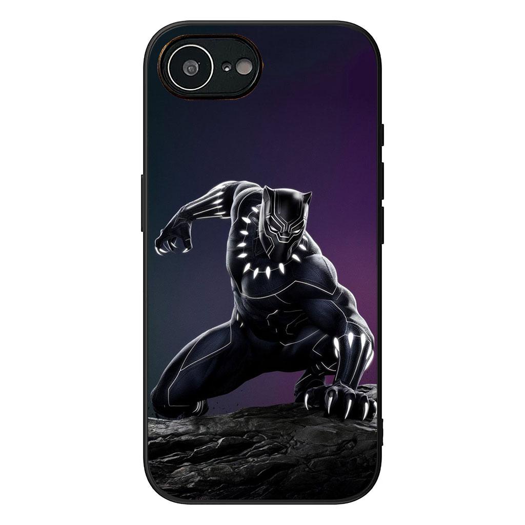 Phone Cover Black Marvel Comics Panther for Apple iPhone 17 16 Plus 13 12 Pro Max Mini X XR ProMax 16E 15+ 16Plus Air Soft Case