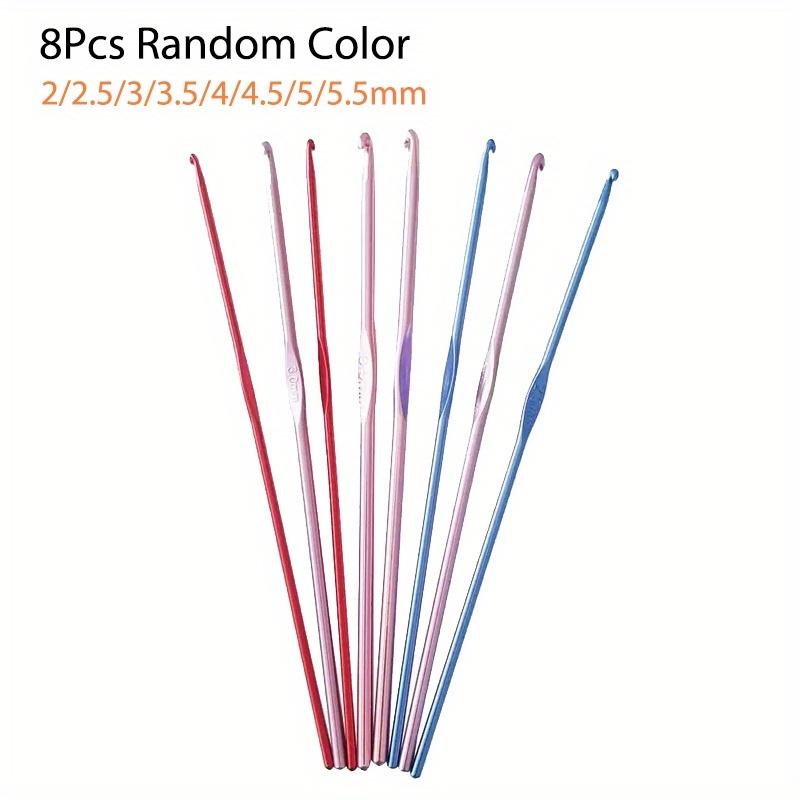 

8 шт. Металлическая ручка Крючок для вязания Крючки для вязания из цветного алюминия Односторонние Крючки для вязания пряжи Рукоделие Сделай сам Иглы для одежды