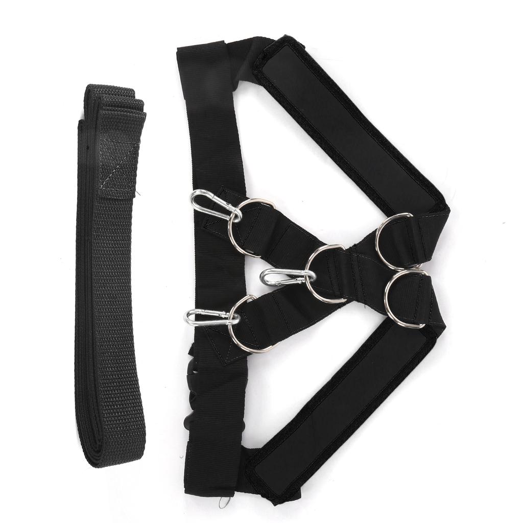 Weight Bearing Shoulder Strap Pulling Sled Harness Vest Resistance Bands with Pulling StrapBlack