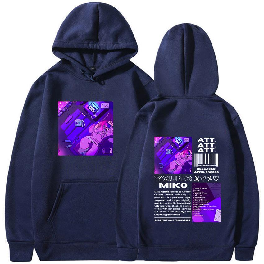 Young Miko Xoxo Tour 2024 Graphic Hoodie Men Women Hip Hop Fashion Oversized Sweatshirt Retro Harajuku Pullover Hoody Streetwear