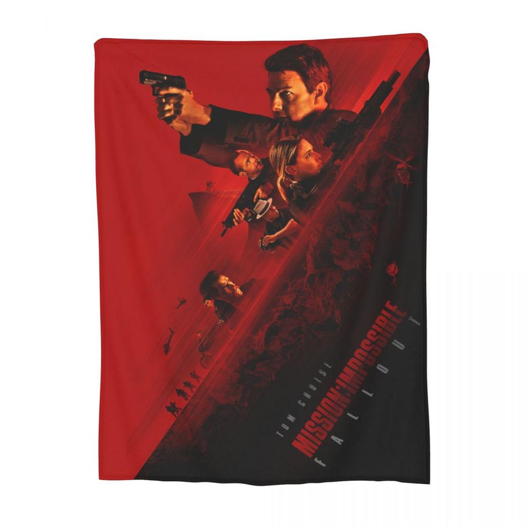 Mission Impossible Movie Blanket Fleece Spring Autumn Tom Cruise Multi-function Thin Throw Blankets for Bed Travel Bedspread