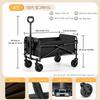 60KG Outdoor Camping Cart Portable Folding Wagon Collapsible Utility Beach Cart Ourdoor Trolley Portable Garden Camping Cart