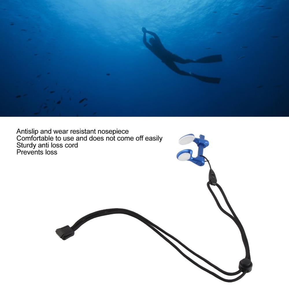 Aluminum Alloy Diving Nose Clip with Lanyard Adjustable Nose Clip Swimming Nose Plug Swimming
